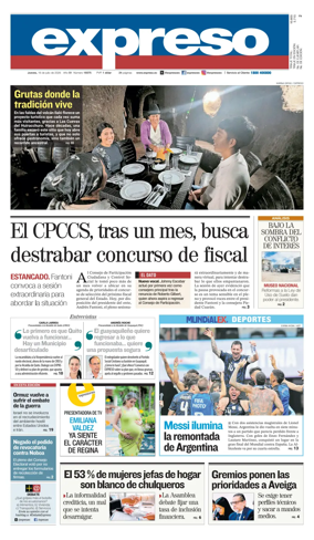 Cover of Diario Expreso