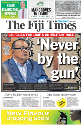 Cover of The Fiji Times