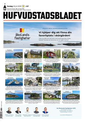 Cover of Hufvudstadsbladet
