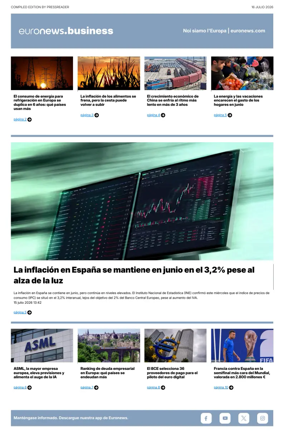 Cover of Euronews Business (Spanish) Compiled Edition