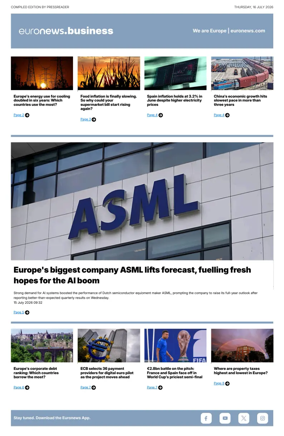 Cover of Euronews Business