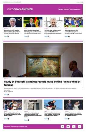 Cover of Euronews Culture and Sport Compiled Edition