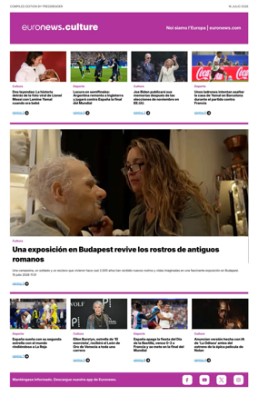 Cover of Euronews Culture and Sport (Spanish) Compiled Edition