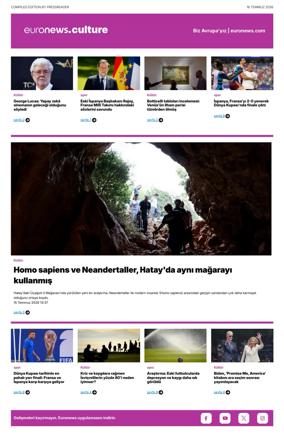 Cover of Euronews Culture and Sport (Turkish) Compiled Edition