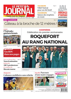 Cover of Le Petit Journal - L'hebdo local de l'Aveyron