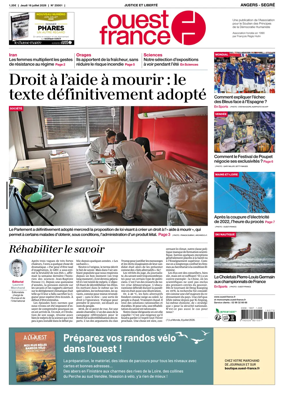 Cover of Ouest France (Angers / Segre)