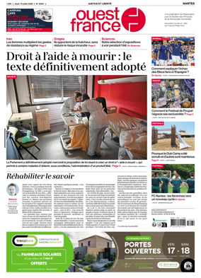 Cover of Ouest France (Nantes)