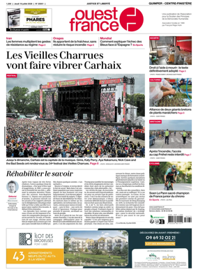 Cover of Ouest-France (Quimper Centre-Finistere)