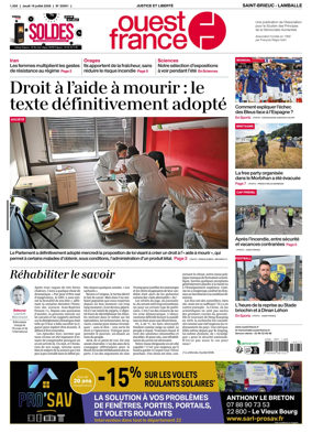 Cover of Ouest-France (Saint-Brieuc Lamballe)