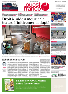 Cover of Ouest France (Saint-Malo)