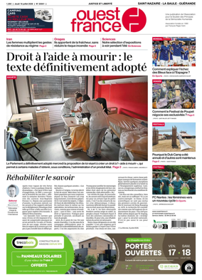 Cover of Ouest France (Saint-Nazaire La Baule Guerande)