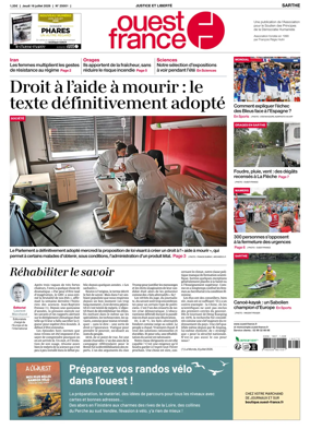 Cover of Ouest France (Sarthe)