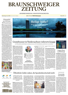 Cover of Braunschweiger Zeitung (Helmstedter Nachrichten)