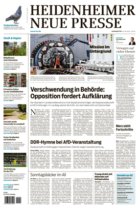 Cover of Heidenheimer Neue Presse