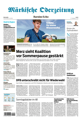 Cover of Markische Oderzeitung Eberswalde
