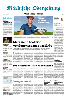 Cover of Markische Oderzeitung Eisenhuttenstadt