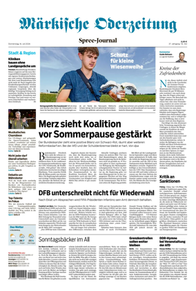 Cover of Markische Oderzeitung Spree-Journal