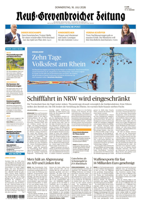 Cover of Neuss-Grevenbroicher Zeitung Neuss
