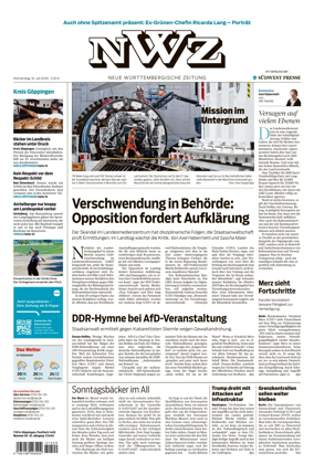 Cover of NWZ – Neue Wurttembergische Zeitung