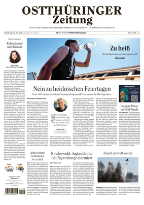 Cover of Ostthuringer Zeitung (Posneck)