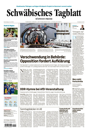 Cover of Schwabisches Tagblatt - Tubinger Chronik
