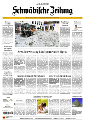 Cover of Schwabische Zeitung (Alb-Donau)