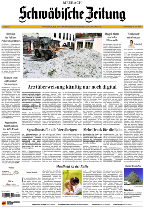 Cover of Schwabische Zeitung (Biberach)