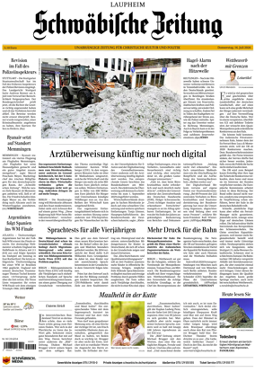 Cover of Schwabische Zeitung (Laupheim)