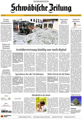 Cover of Schwabische Zeitung (Sigmaringen)