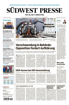Cover of SUDWEST PRESSE - Neckar-Chronik