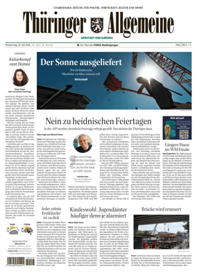 Cover of Thuringer Allgemeine (Arnstadt und Ilmenauz)