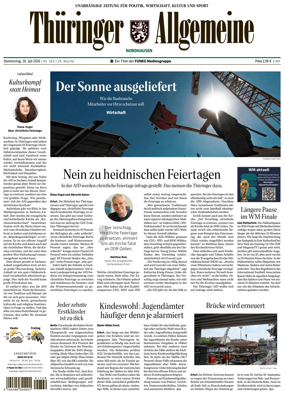 Cover of Thuringer Allgemeine (Nordhausen)
