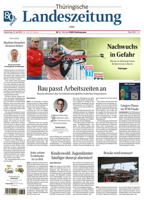 Cover of Thuringische Landeszeitung (Gera)