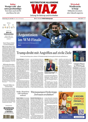 Cover of Westdeutsche Allgemeine Zeitung (Bottrop)