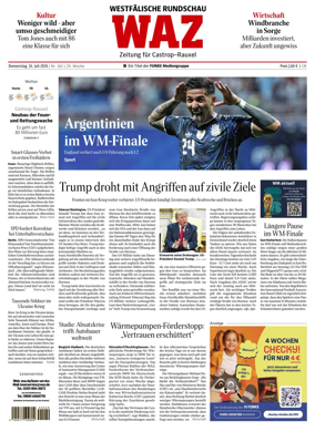 Cover of Westdeutsche Allgemeine Zeitung (Castrop-Rauxel)