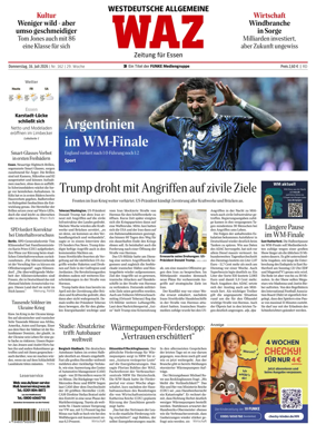 Cover of Westdeutsche Allgemeine Zeitung (Essen)