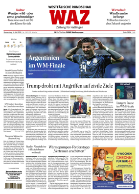 Cover of Westdeutsche Allgemeine Zeitung (Hattingen)