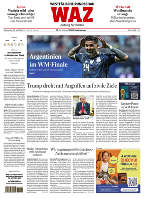 Cover of Westdeutsche Allgemeine Zeitung (Witten)