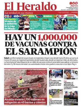 Cover of Diario El Heraldo