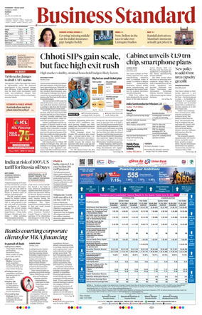 Cover of Business Standard
