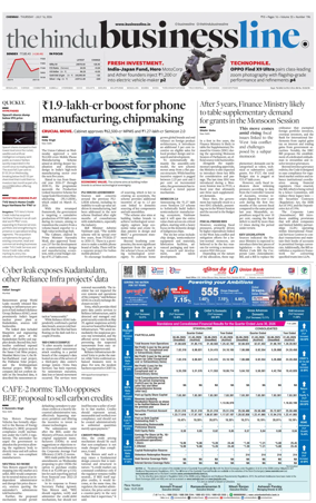 Cover of BusinessLine (Chennai)