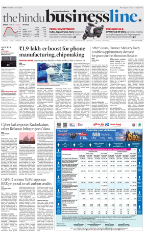 Cover of BusinessLine (Delhi)