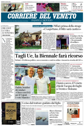 Cover of Corriere del Veneto (Padova e Rovigo)