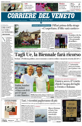 Cover of Corriere del Veneto (Vicenza e Bassano)