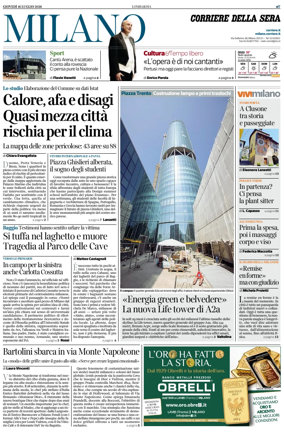 Cover of Corriere della Sera (Milano)