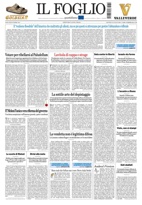 Cover of Il Foglio Quotidiano