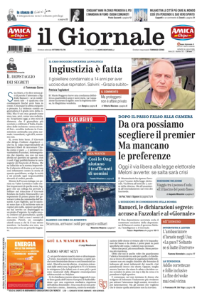 Cover of Il Giornale (Italy)