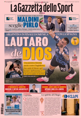 Cover of La Gazzetta dello Sport