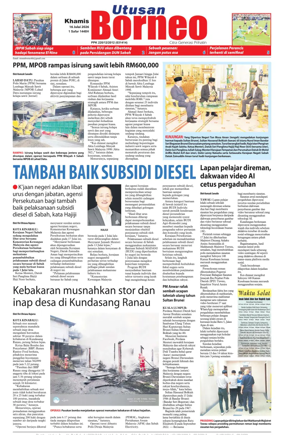 Cover of Utusan Borneo (Sabah)