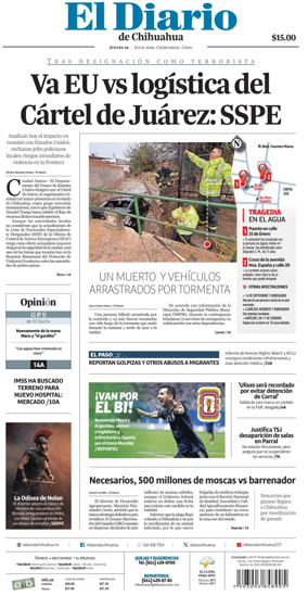 Cover of El Diario de Chihuahua